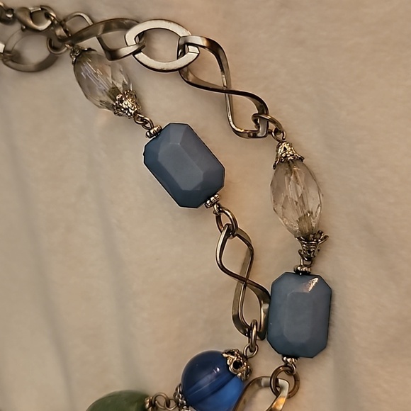 Vintage Acrylic Chain Beaded Long Sweater Necklace - Picture 4 of 7